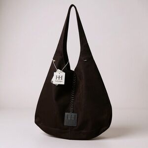 Haute hippie Dark brown suede hobo bag